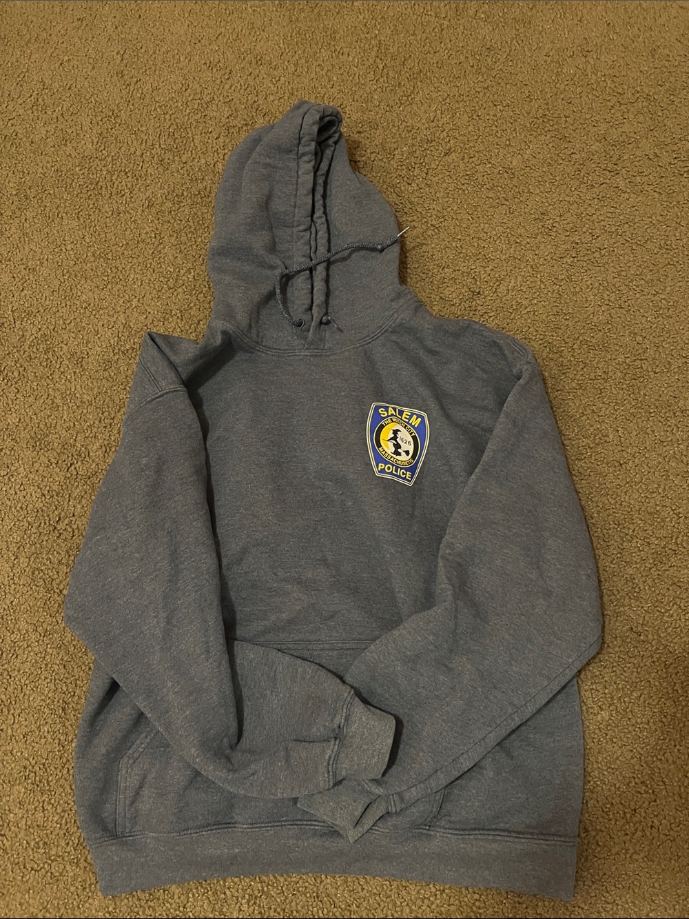 Salem Badge Gray Hooded Sweatshirt